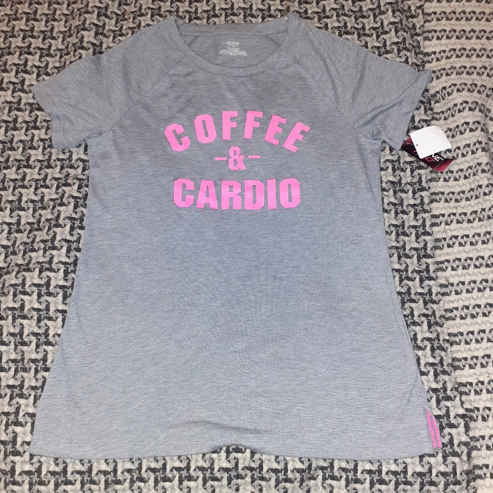 Womens Coffee & Cardio Tshirt size Medium NWT